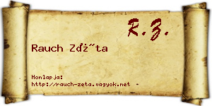 Rauch Zéta névjegykártya